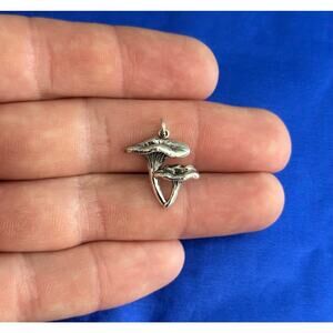 Sterling Silver Chanterelle Mushroom Charm,Silver Chanterelle Mushroom Charm